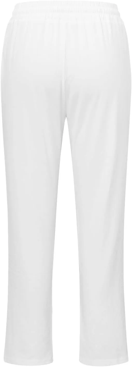 2025 Womens Casual Cotton Linen Pants Lightweight Summer Relax Fit Elastic Waist Solid Color Lounge Long Trousers