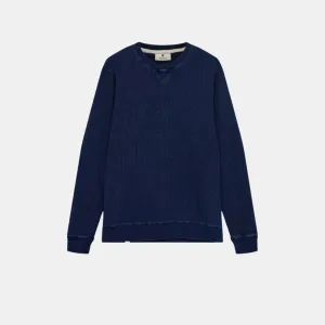 Akruben Indigo Waffle Sweater (Sky Captain)