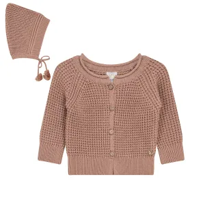 Baby Girl Jacket   Hat | Waffle Knit | Blossom | Clo