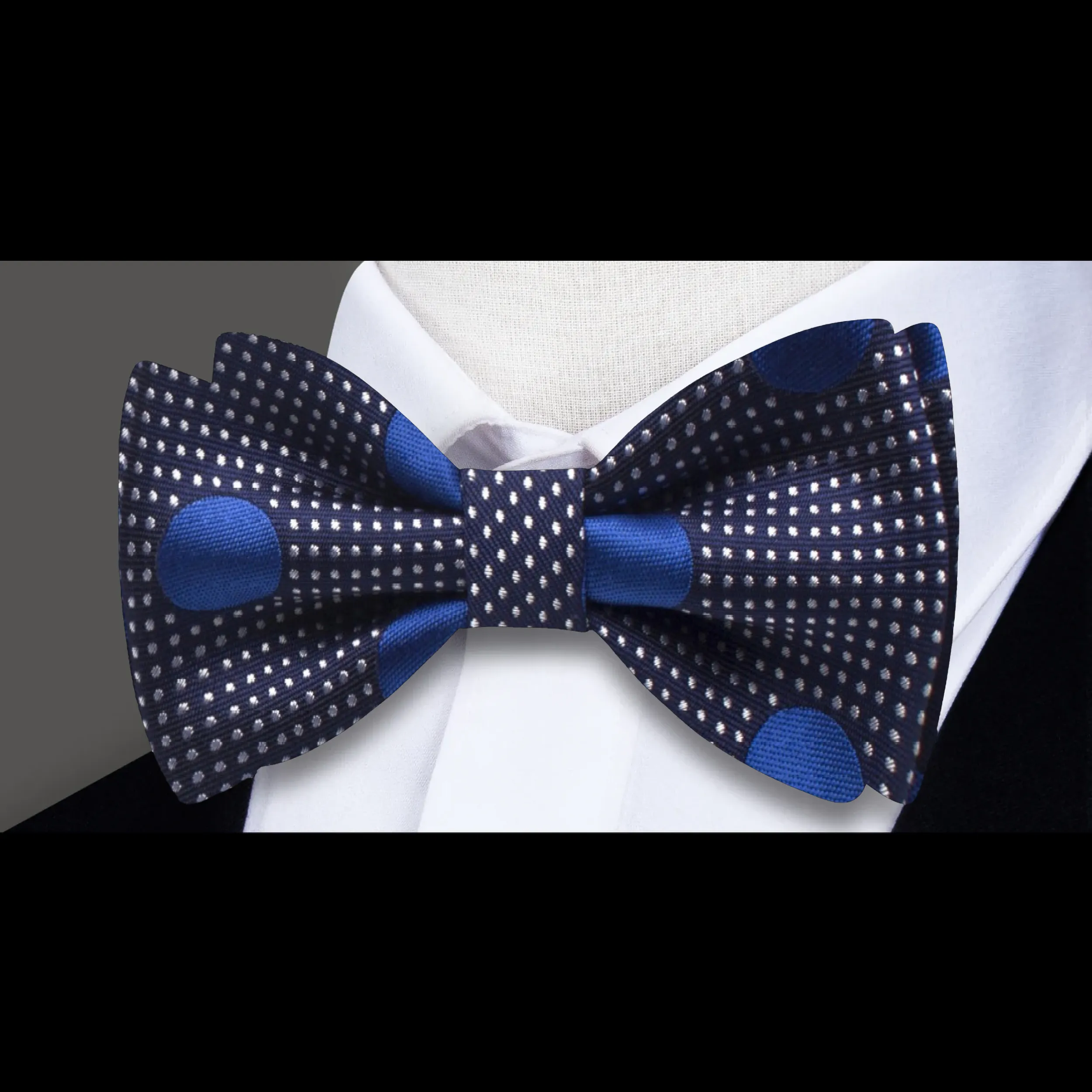 Blue Tranquil Polka Bow Tie