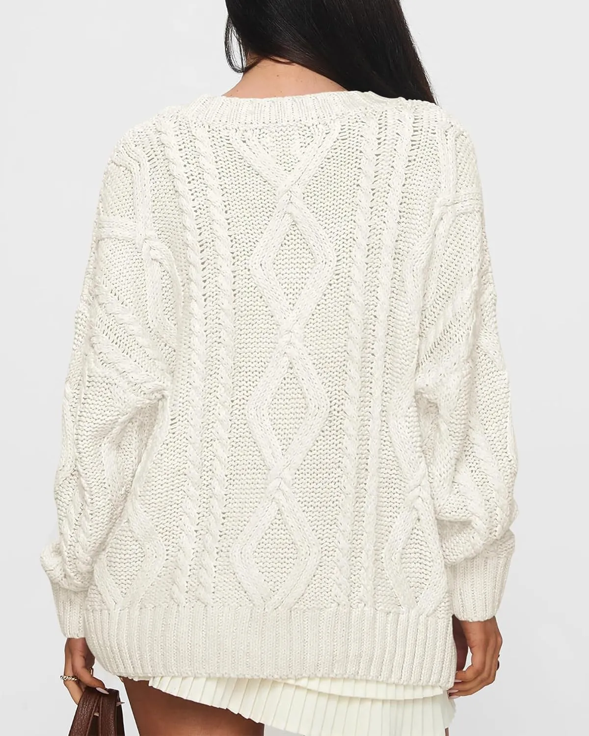 BTFBM Casual Women Long Sleeve Sweater 2025 Fall Ribbed Knit Pullover Loose Crewneck Cable Sweater Jumper Tops