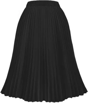 CARCOS Plus Size Midi/Mini Skirks for Women Solid/Star/Striped A Line Flowy High Waist Skirt XL-5XL
