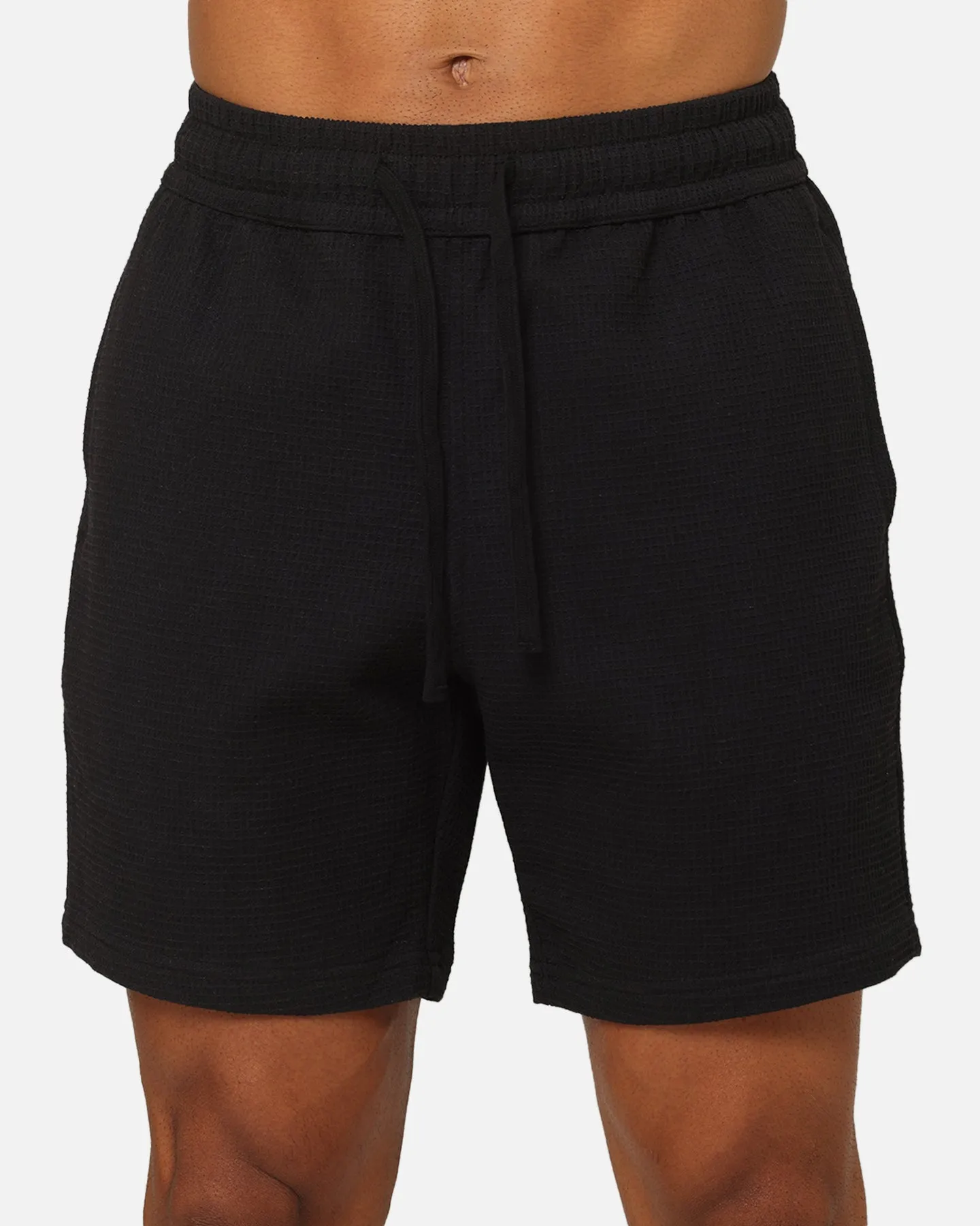Carre Waffle Shorts Black
