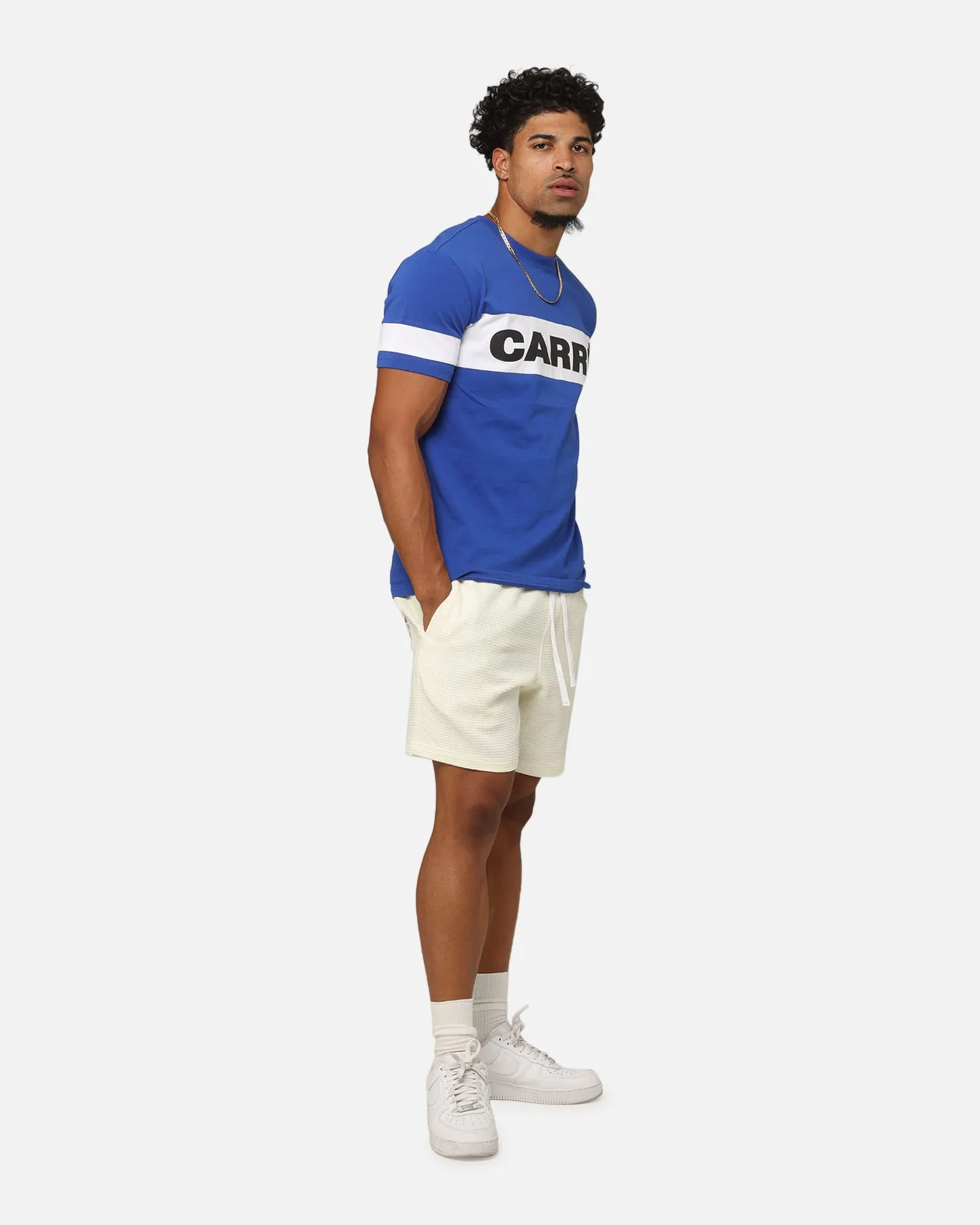 Carre Waffle Shorts Off White
