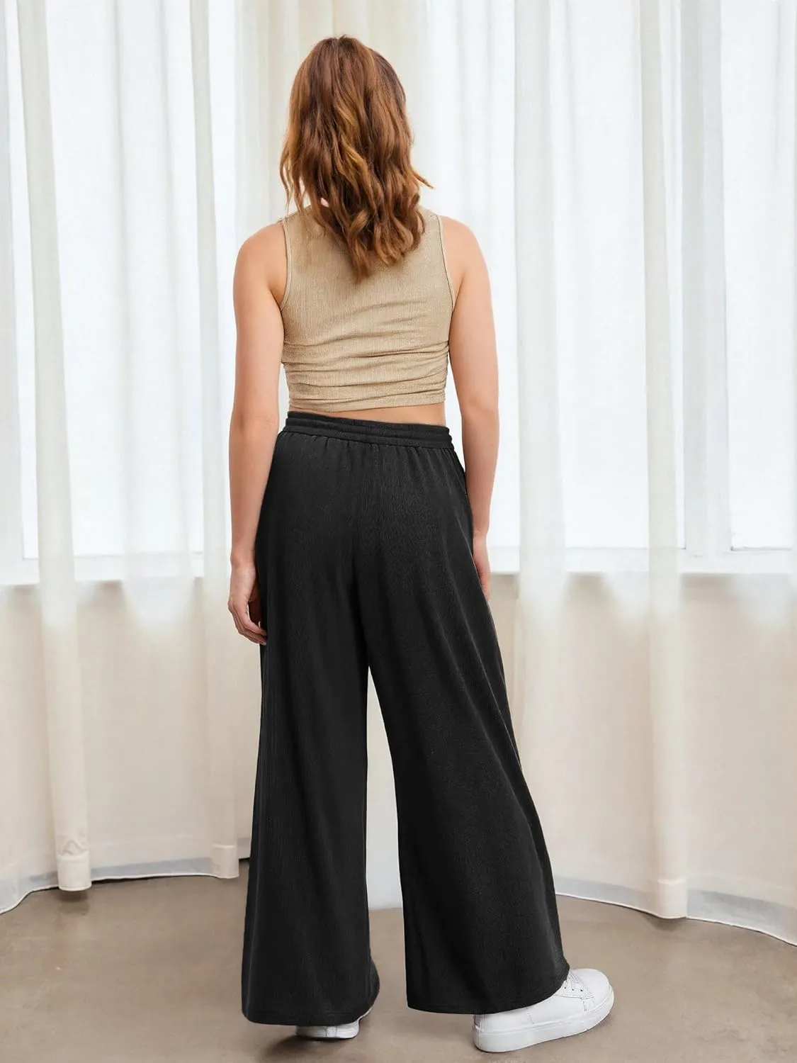 CIDER 2 Piece Sets for Women Summer Tracksuit Sleeveless Tank Tops & Wide Leg Pants Mactching Sets