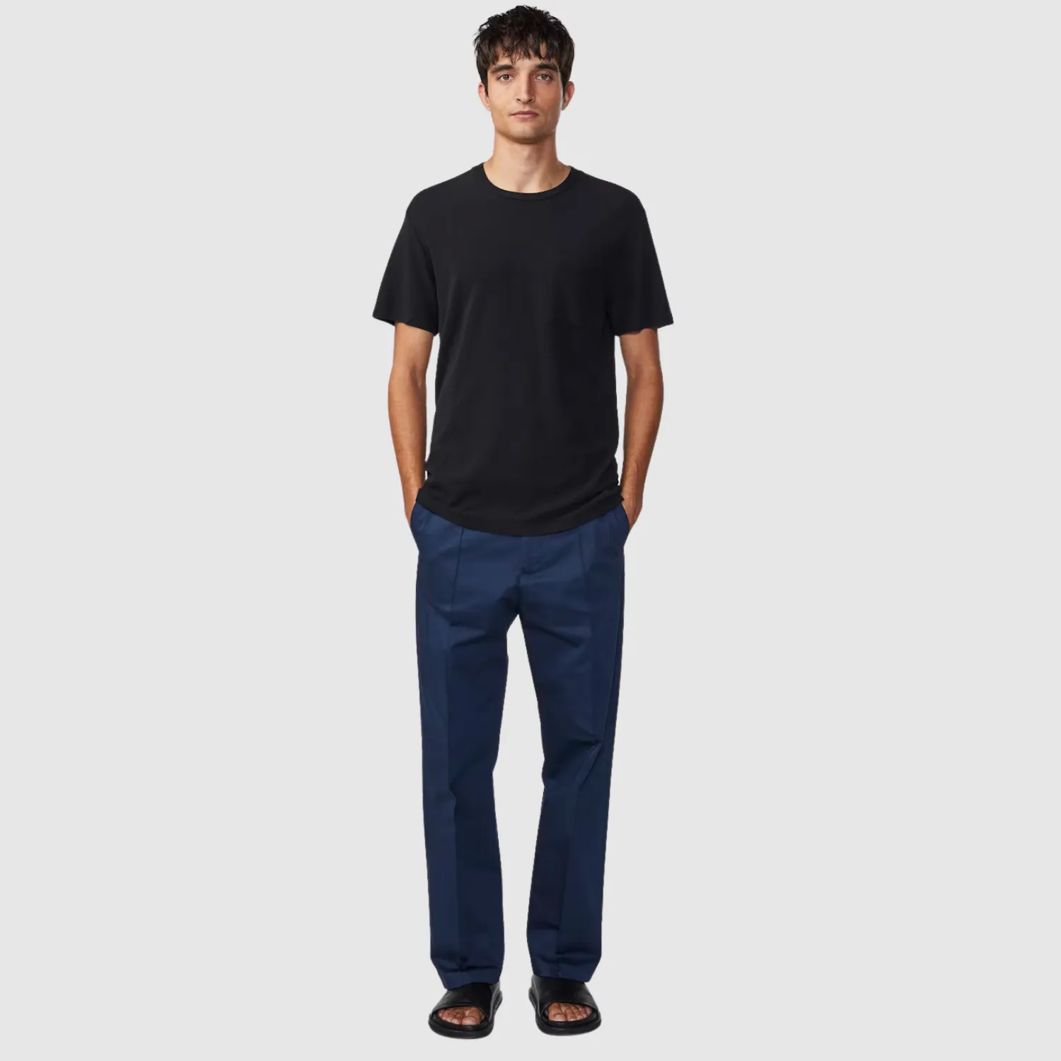 Clive 3323 Short Sleeve Waffle Knit Tee (Black)