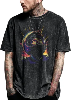 Cool T Shirts for Men Quick Dry Big and Tall Plus Size Short Sleeve Crewneck Funny Graphic Cotton Undershirt