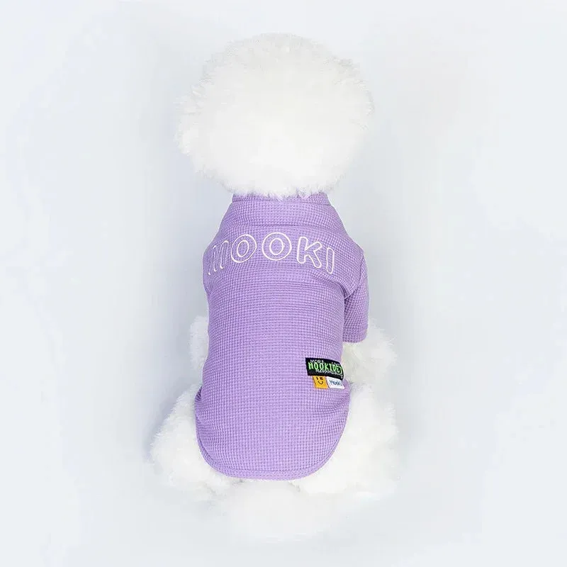 Cozy Purple Waffle Knit Dog T-Shirt