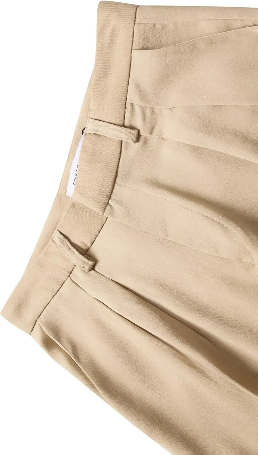 Effortless Elegance  Women's 2-Piece Business Suit, Sleeveless Vest, V Neck & High-Waisted Pants