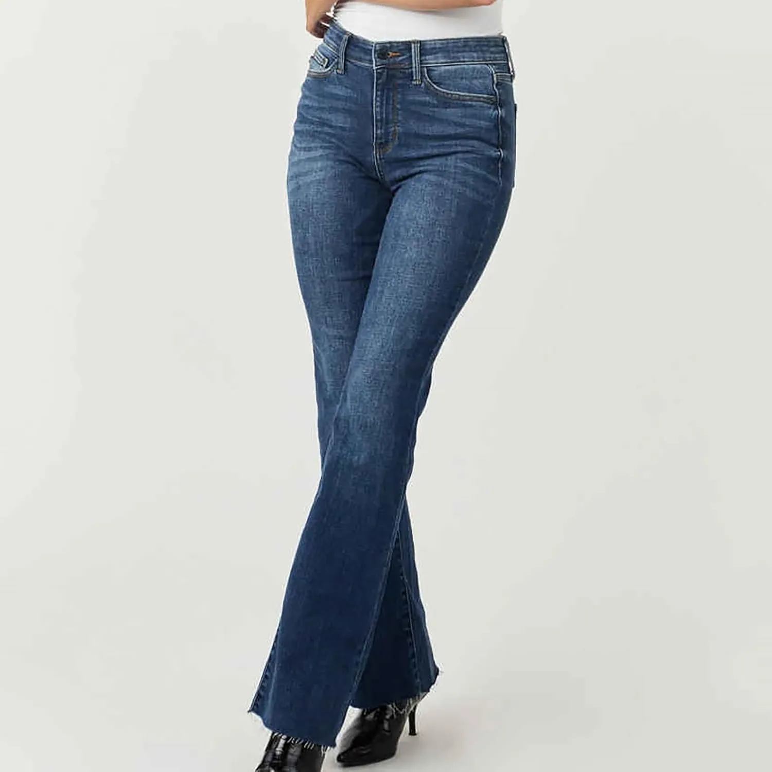 Flare Jeans for Women High Waisted Stretchy Bell Bottom Jean Plus Size Denim Pants Trendy Wide Leg Long Pant Trousers