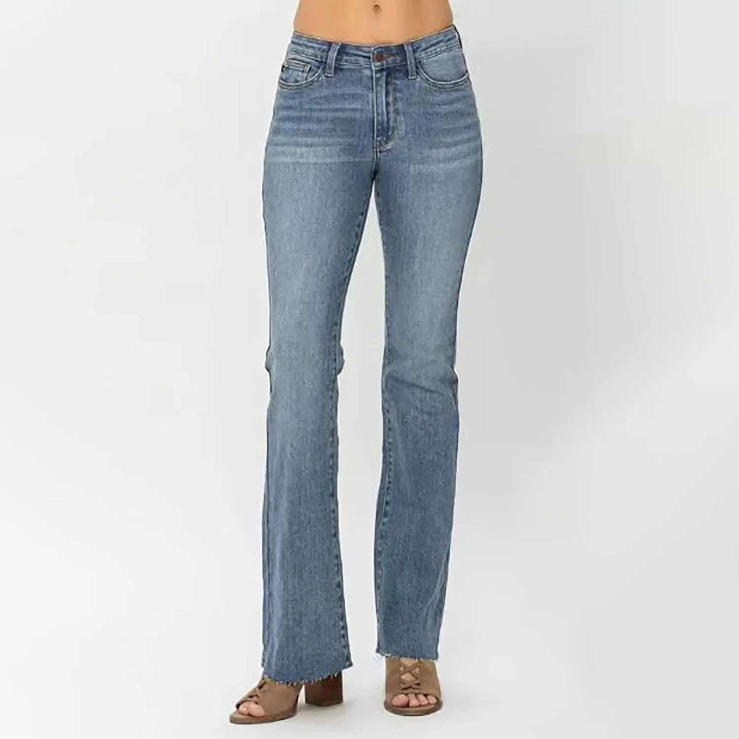 Flare Jeans for Women High Waisted Stretchy Bell Bottom Jean Plus Size Denim Pants Trendy Wide Leg Long Pant Trousers