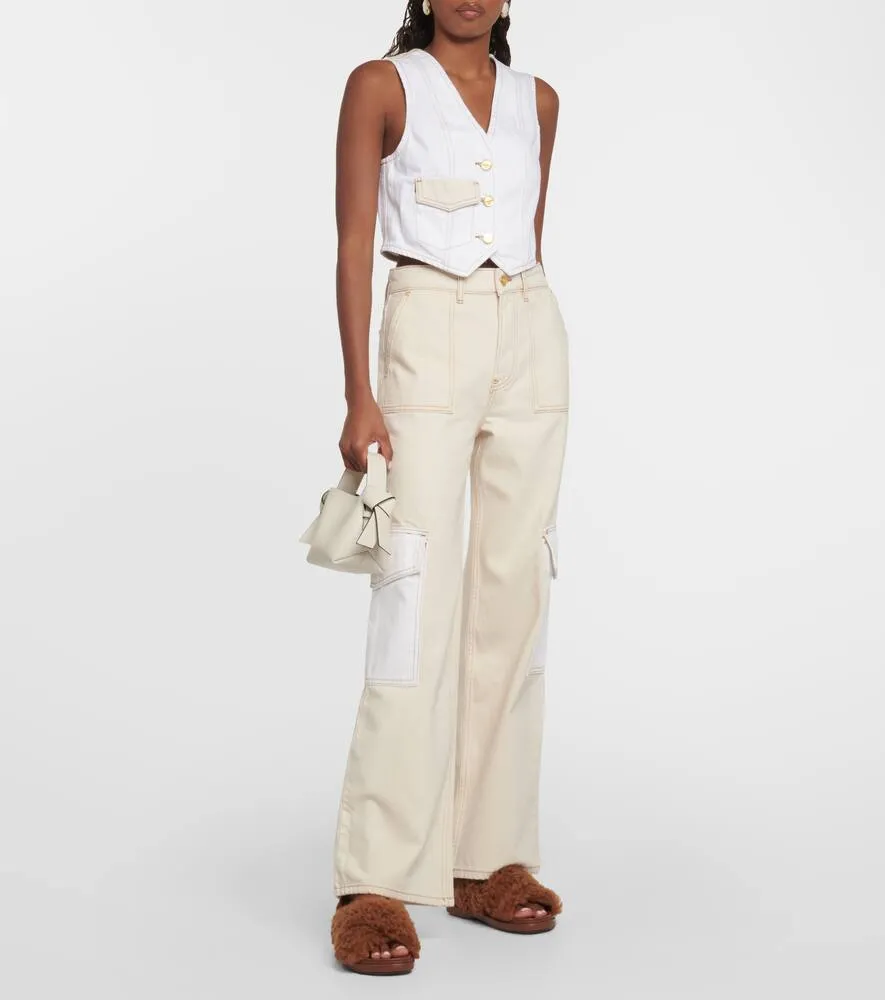 Ganni Cropped denim vest