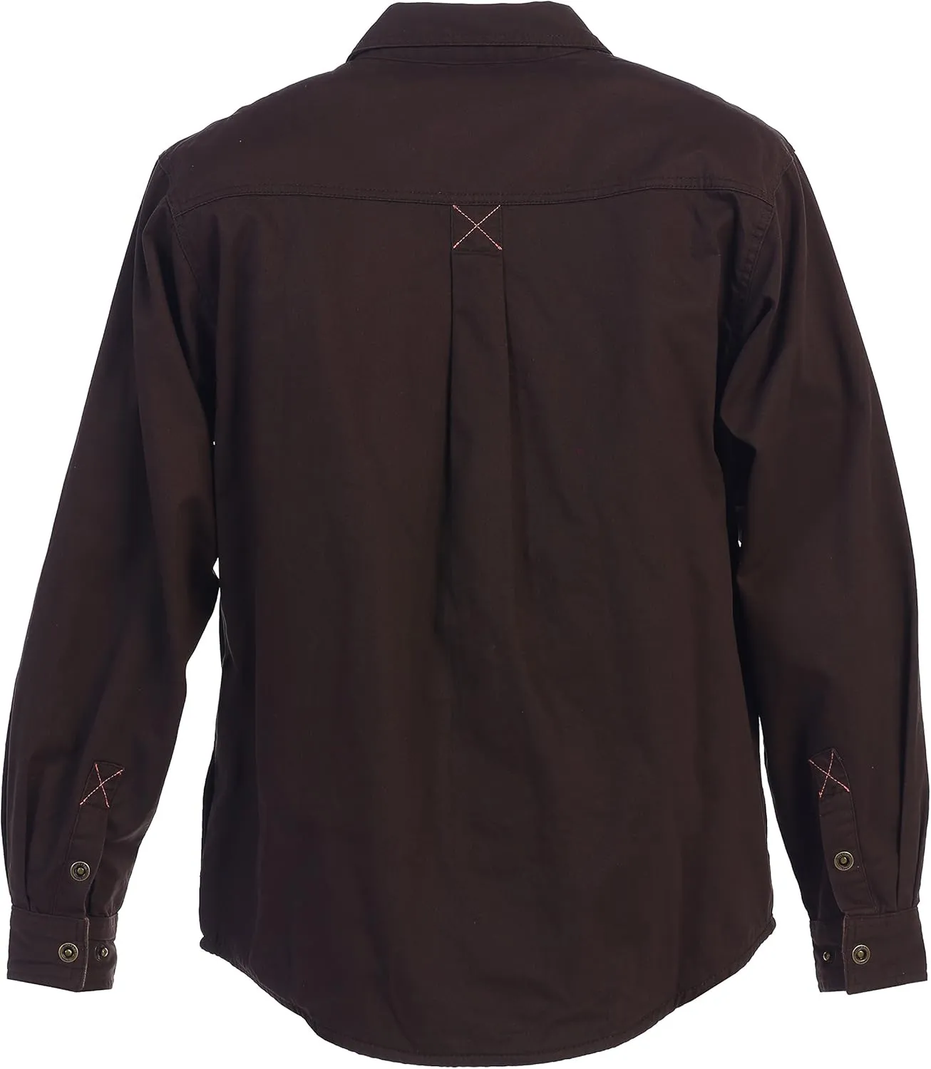 Gioberti Men's 100% Cotton Brushed and Soft Twill Shirt Jacket with Flannel Lining