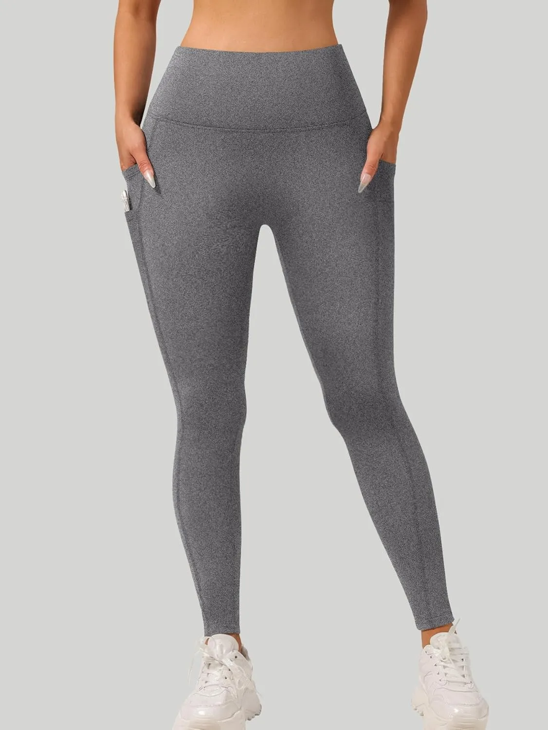 High-Waist Yoga Pants for Women, 4-Pocket Tummy Control Butt-Lifting Workout Leggings
