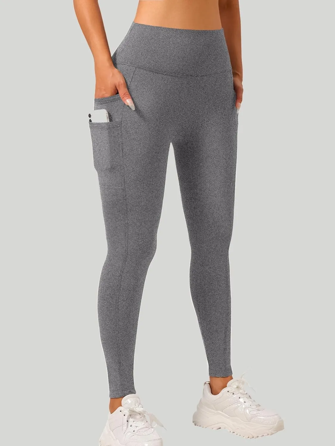 High-Waist Yoga Pants for Women, 4-Pocket Tummy Control Butt-Lifting Workout Leggings