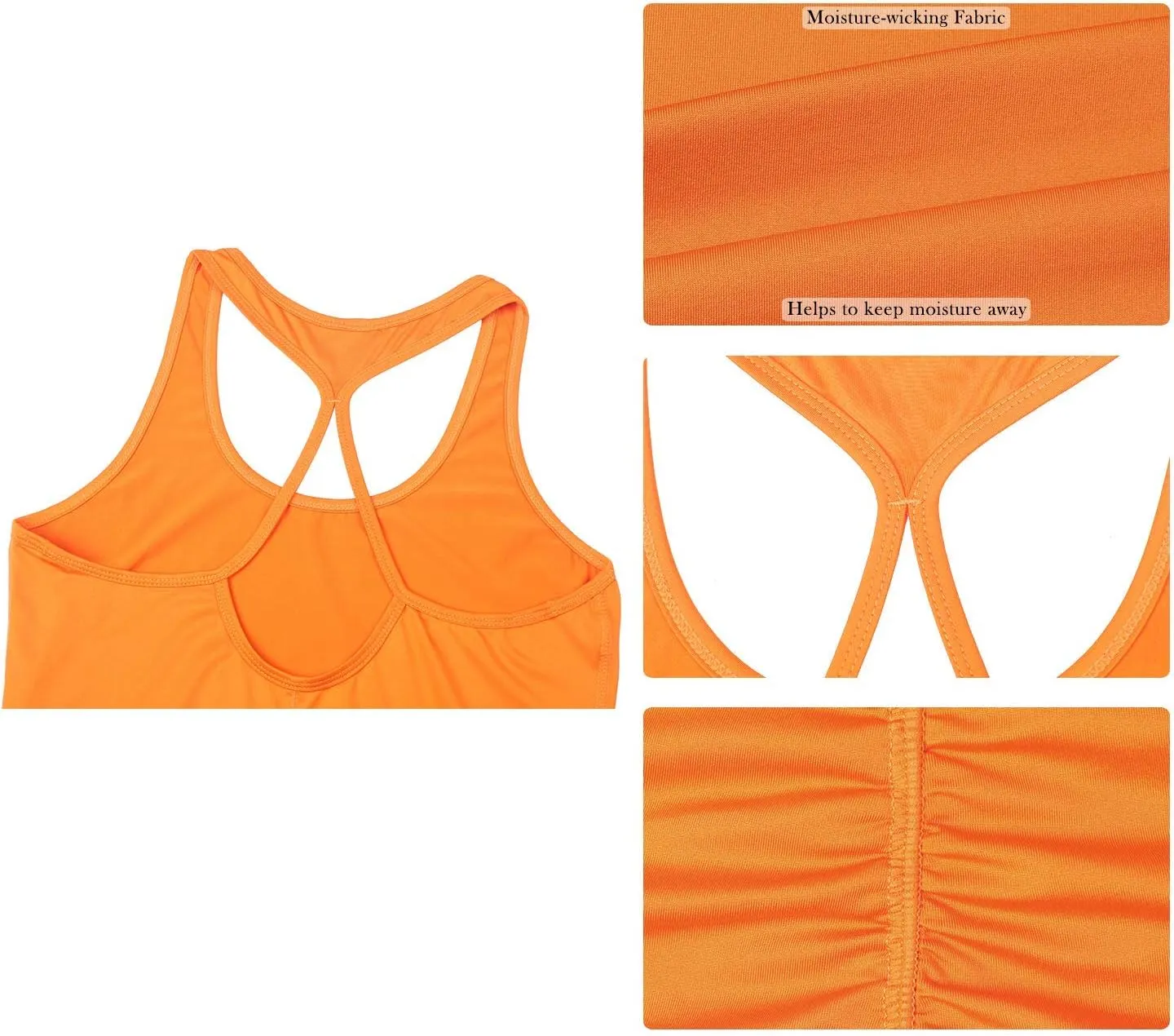 icyzone Workout Yoga Fitness Sports Racerback Tank Tops for Women