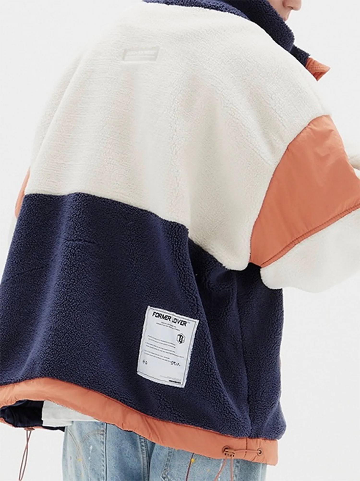 JUSTNOTAG Vintage Print Polyester Turn-down Collar Coats