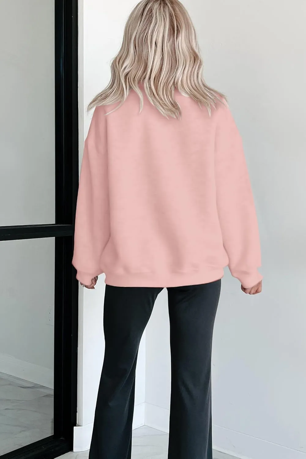 LUKYCILD Magic Kingdom Sweatshirts for Women Castle Oversized Sweatshirt Holiday Shirt Graphic Long Sleeve Pullover Tops