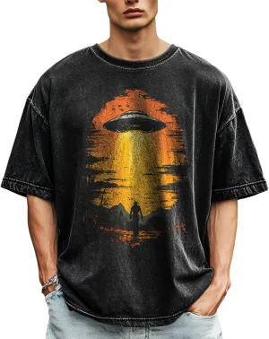 Men Casual Shirts Quick Dry Graphic Big and Tall Plus Size Short Sleeve Round Neck 100 Percent Cotton Undershirt