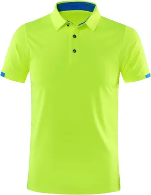 Men Casual Sports Quick Dry Lapel Short-Sleeved Polo Shirt Summer Fashion Business Golf Shirt