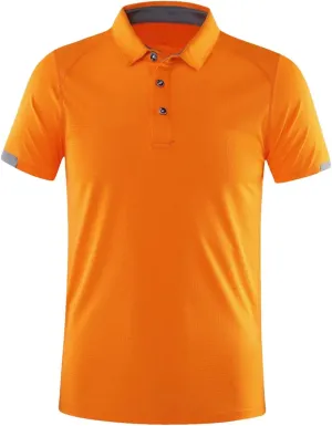 Men Casual Sports Quick Dry Lapel Short-Sleeved Polo Shirt Summer Fashion Business Golf Shirt