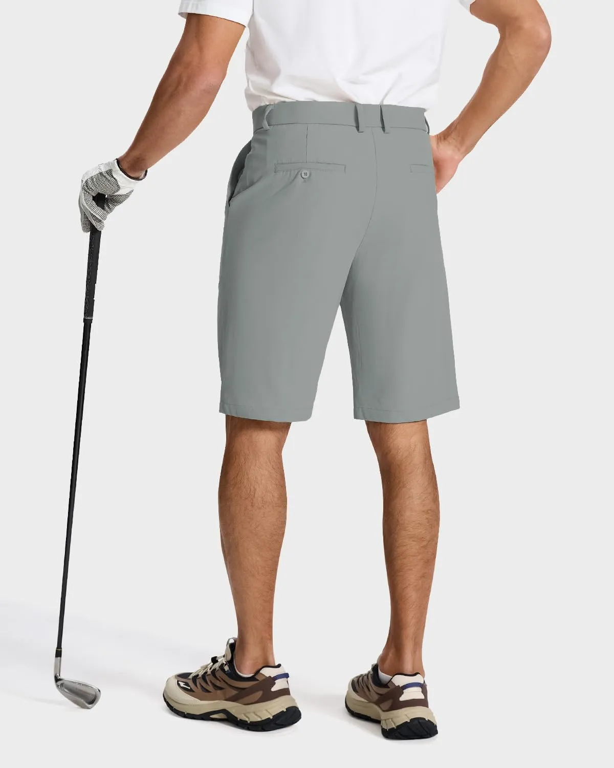 Men's Classic Fit 7/11 Inch Golf Shorts Lightweight Long Stretch Hiking Short with 4 Pockets for Casual Work