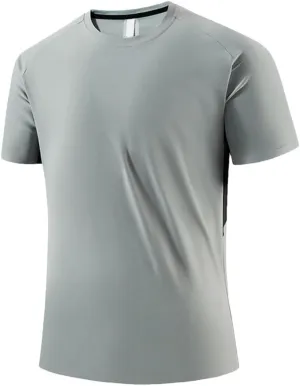 Men's Outdoor Running Fitness Quick Dry Sports T-Shirt Light Casual Short Sleeve Gym Tops