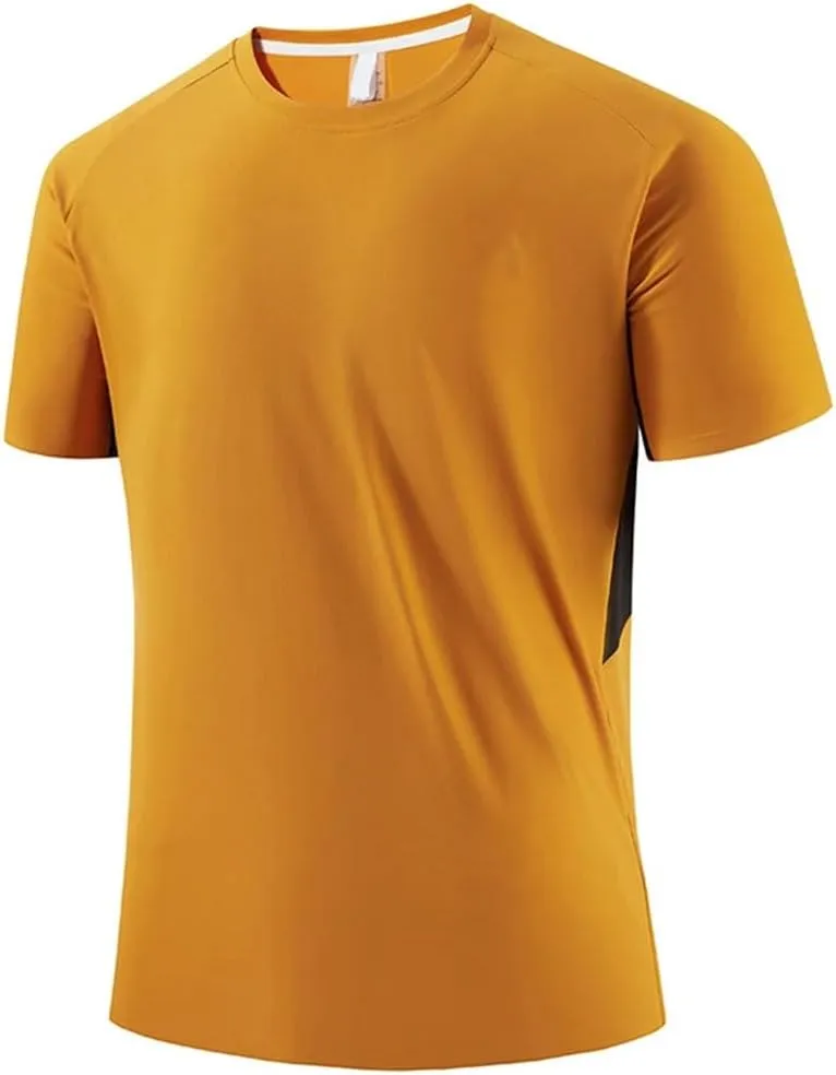 Men's Outdoor Running Fitness Quick Dry Sports T-Shirt Light Casual Short Sleeve Gym Tops