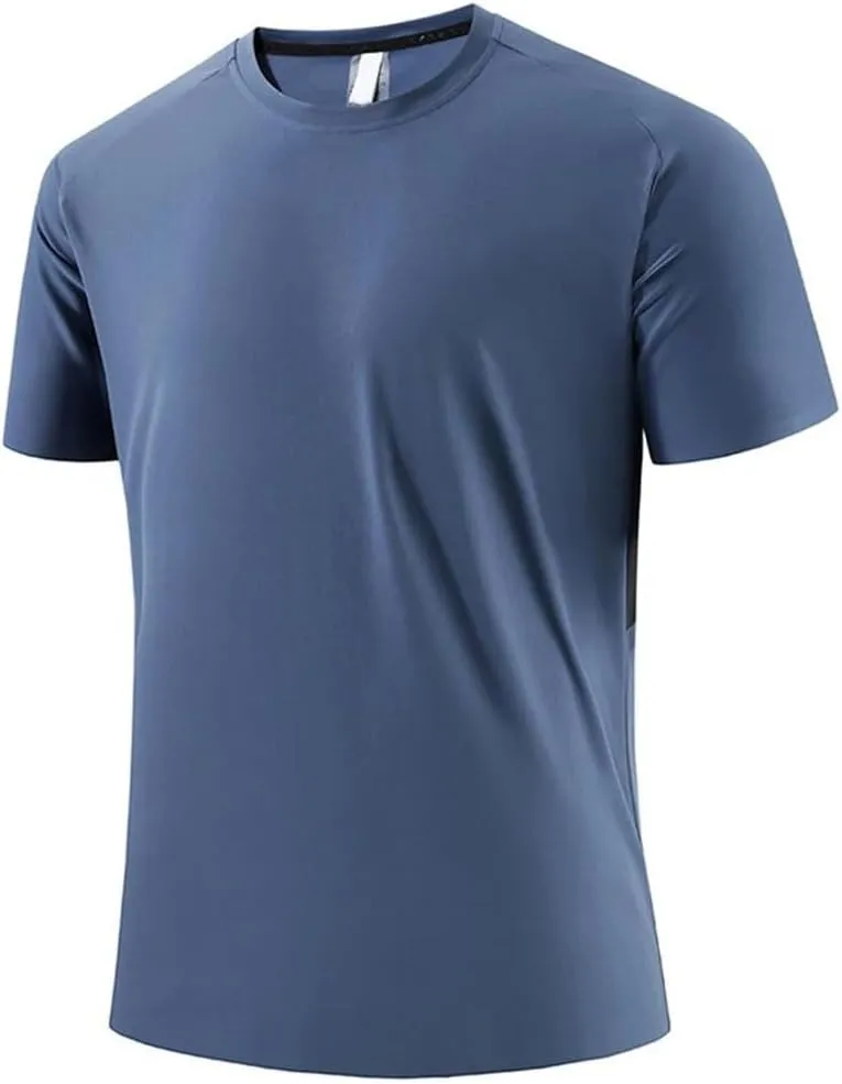 Men's Outdoor Running Fitness Quick Dry Sports T-Shirt Light Casual Short Sleeve Gym Tops