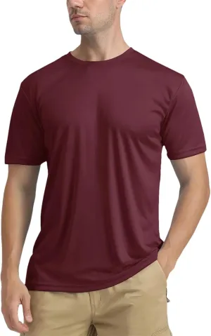 Men's UPF 50  Sun-Protection T-Shirt Anti-UV Quick-Dry Shirt for Gym Running Fishing Sports Casual Wear