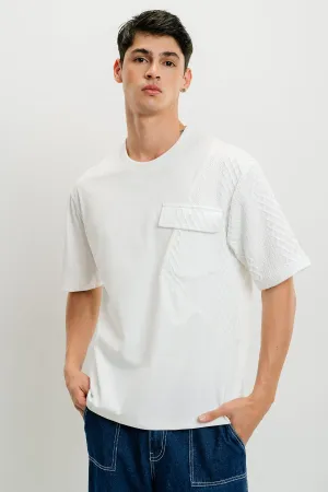Men's White Waffle Knit Tee