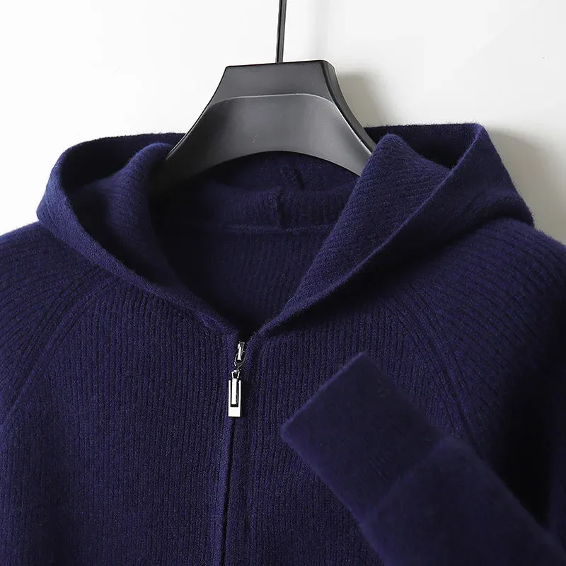 Montavero Merino Wool Zip-Up Sweater