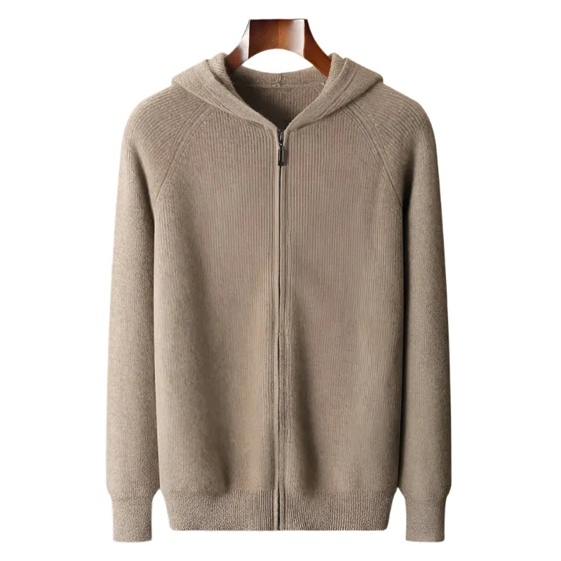 Montavero Merino Wool Zip-Up Sweater