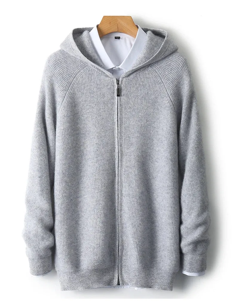 Montavero Merino Wool Zip-Up Sweater