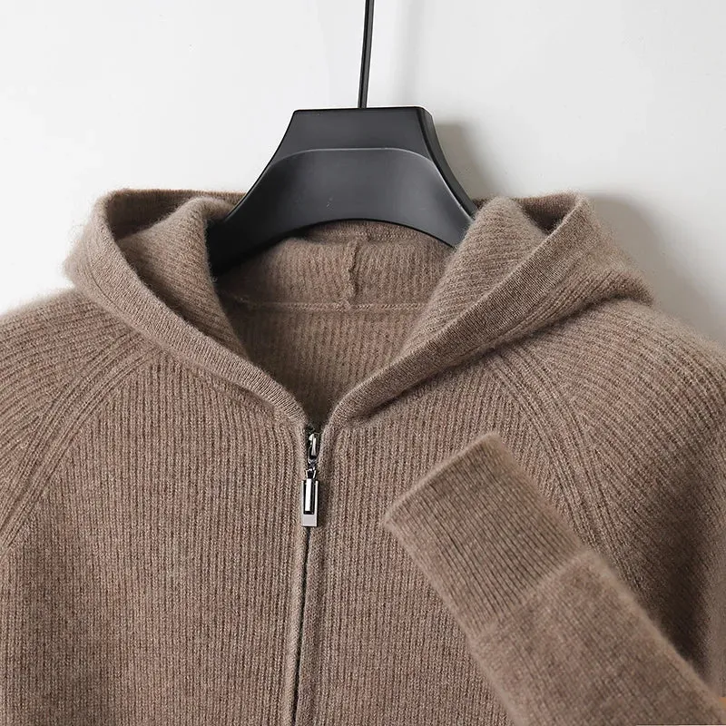 Montavero Merino Wool Zip-Up Sweater