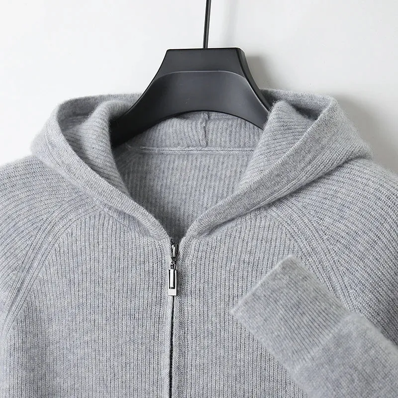 Montavero Merino Wool Zip-Up Sweater