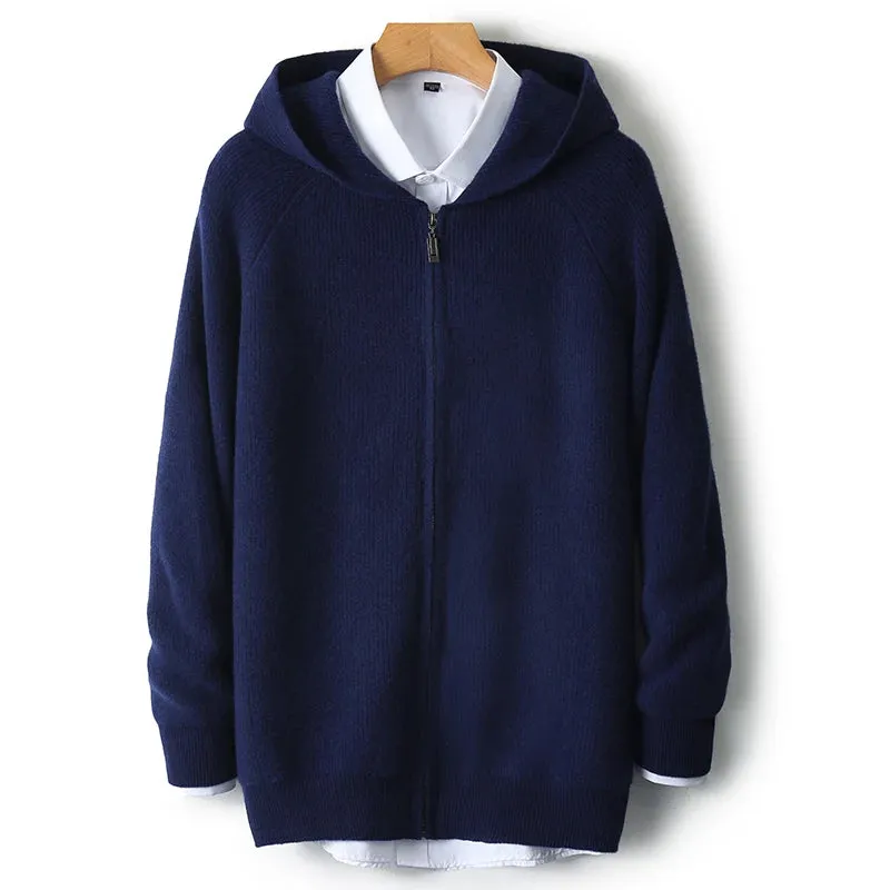 Montavero Merino Wool Zip-Up Sweater