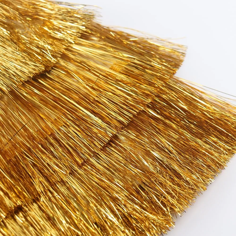 Noomelfish Girls Tinsel Fringe Skirt Sparkly Tassel Metallic Party Skirt(5-12 Years)