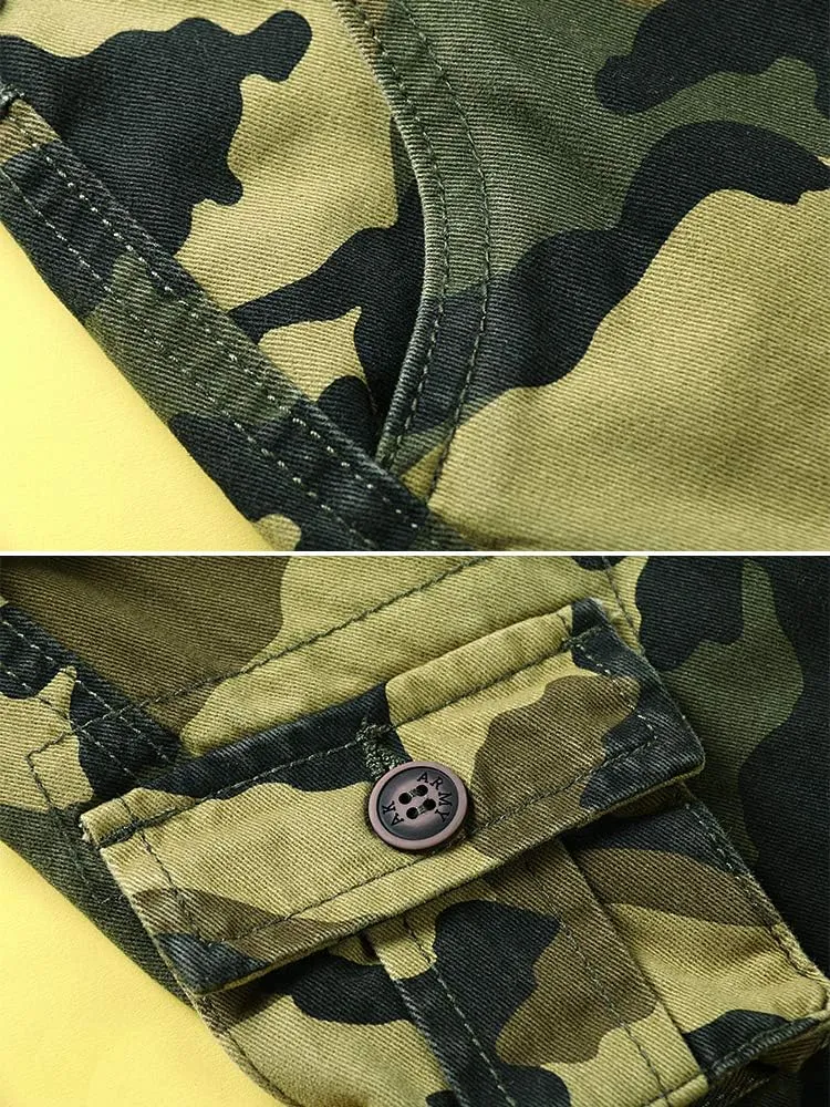OCHENTA Boys Cargo Pants with 8 Pockets Casual Hiking Slacks Combat Trousers for Kid