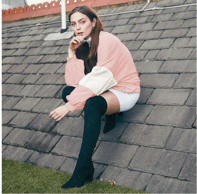 Plush Cotton Long-Sleeved Loose  Sweater Oversized Baggy Tops