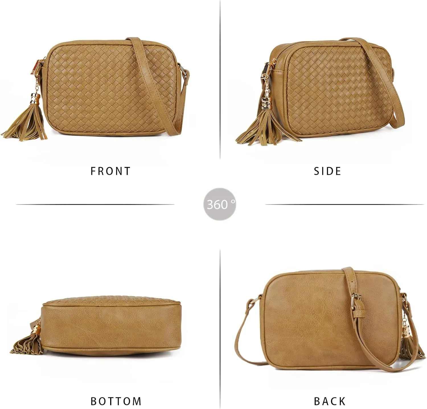 Small Crossbody Purses for Women Trendy Woven Cross Body and Boho Purse,Soft Leather Handbags