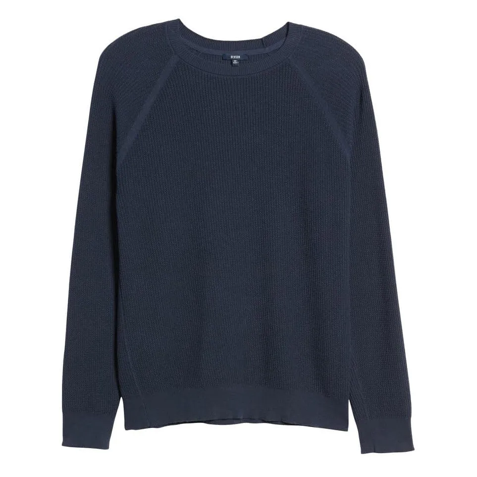 Sunday Waffle Sweater (Navy)