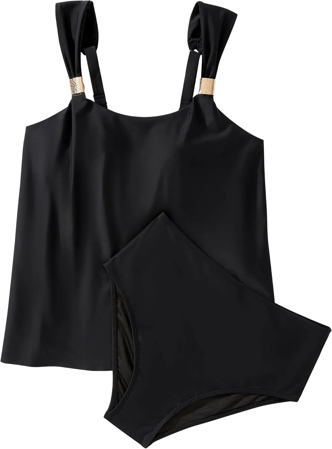 SUUKSESS Women Ruffle High Waisted Tankini Swimsuit Tummy Control Bathing Suit