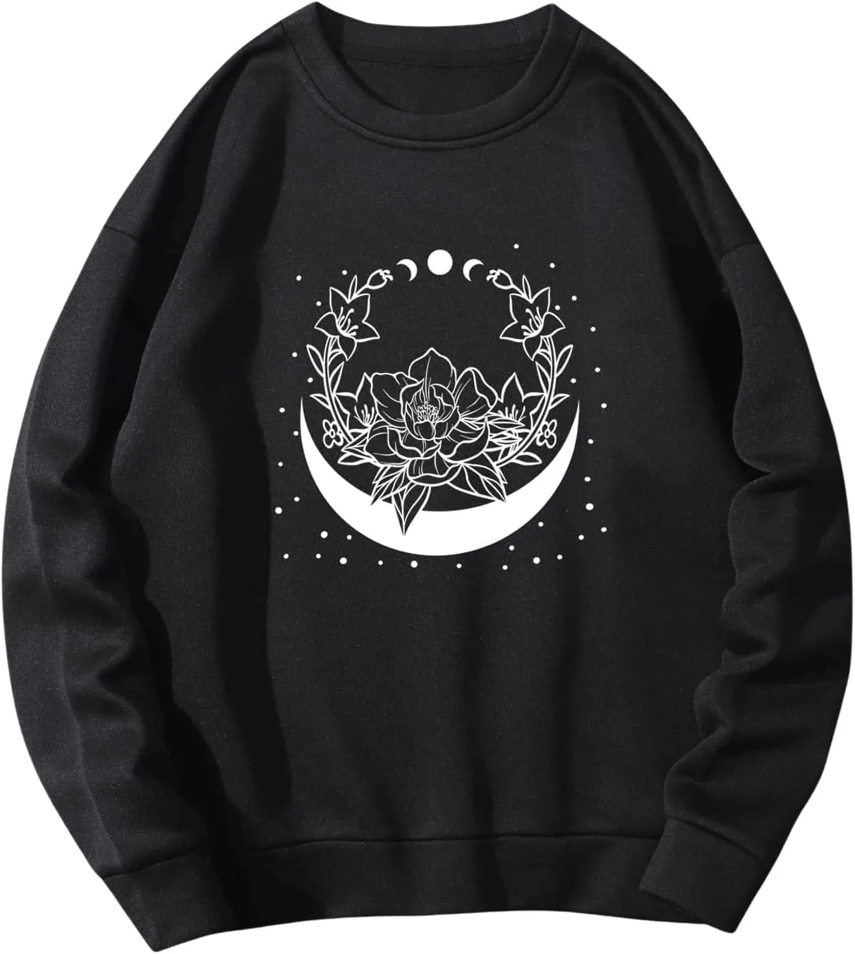 SweatyRocks Women's Casual Long Sleeve Sweatshirt Round Neck Pullover Tops
