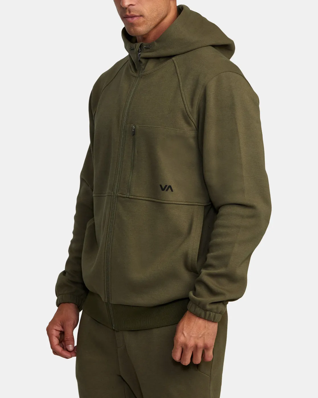 Tech Zip-Up Fleece Hoodie II - Dark Olive