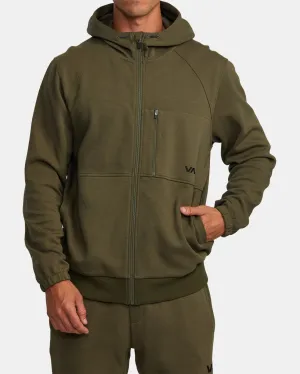 Tech Zip-Up Fleece Hoodie II - Dark Olive