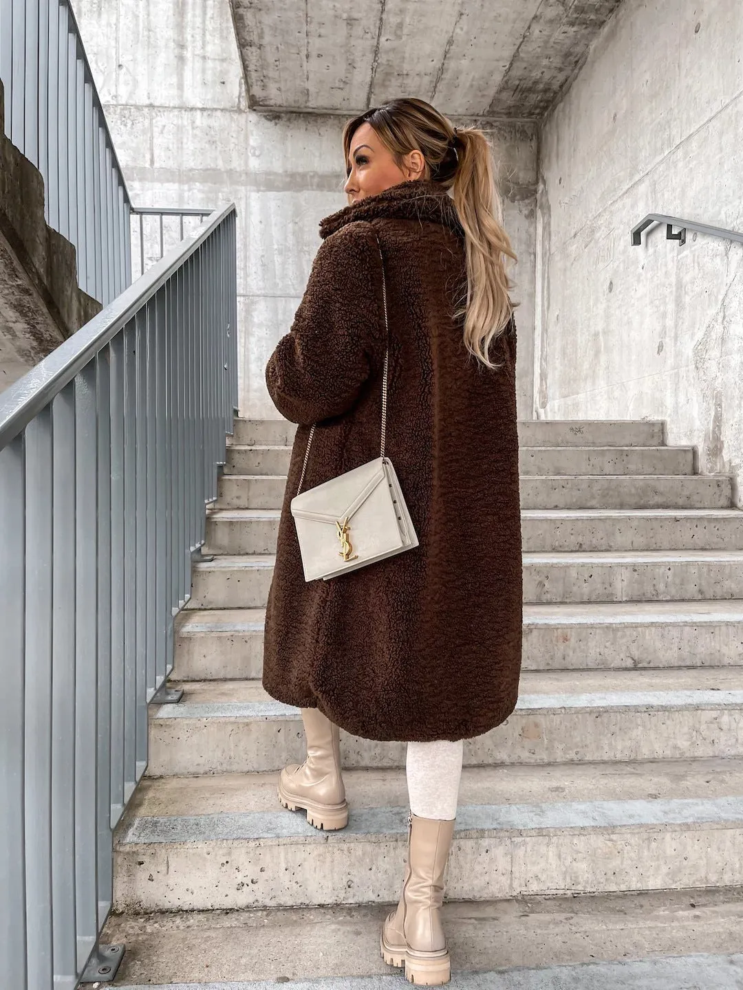 Turndown Collar Warm Oversize Outerwear Jacket Coat