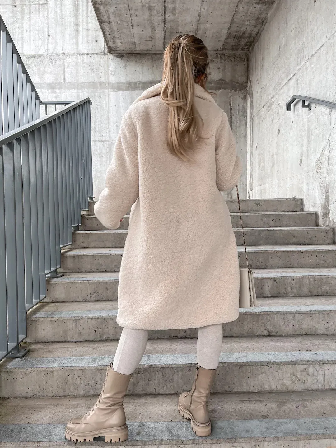 Turndown Collar Warm Oversize Outerwear Jacket Coat