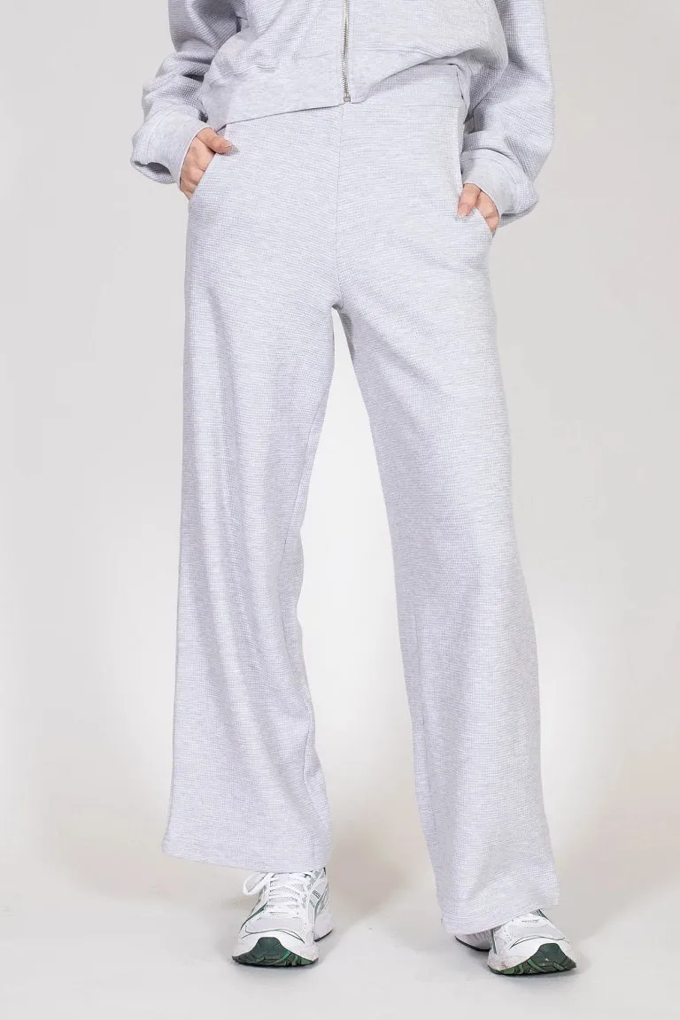 Waffle Knit Best Friend Wide Leg Pant
