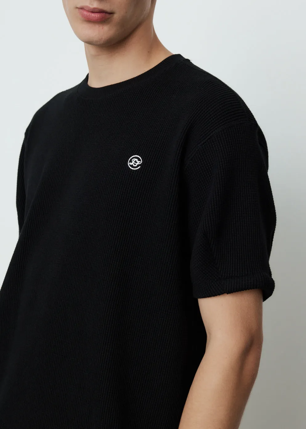 Waffle Knit Logo T-Shirt